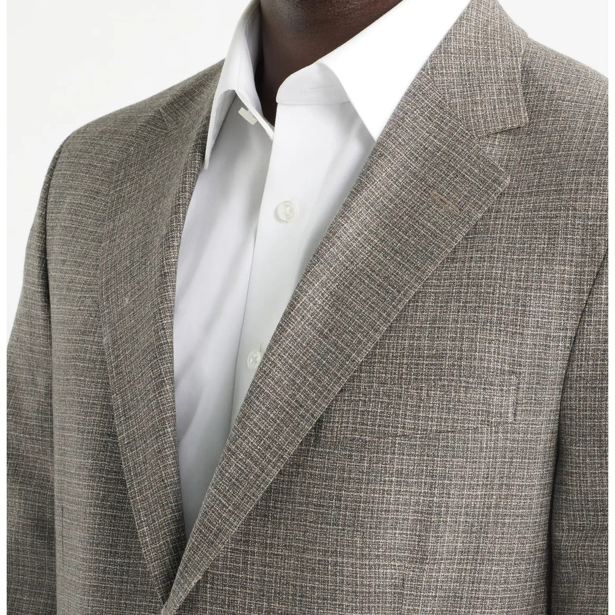 Men's Brown Textured Two Button Casual Blazer