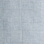 Men's Light Blue Plaid Two Button Blazer