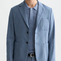 Men's Light Blue Two Button Casual Blazer