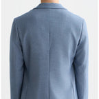 Men's Light Blue Two Button Casual Blazer