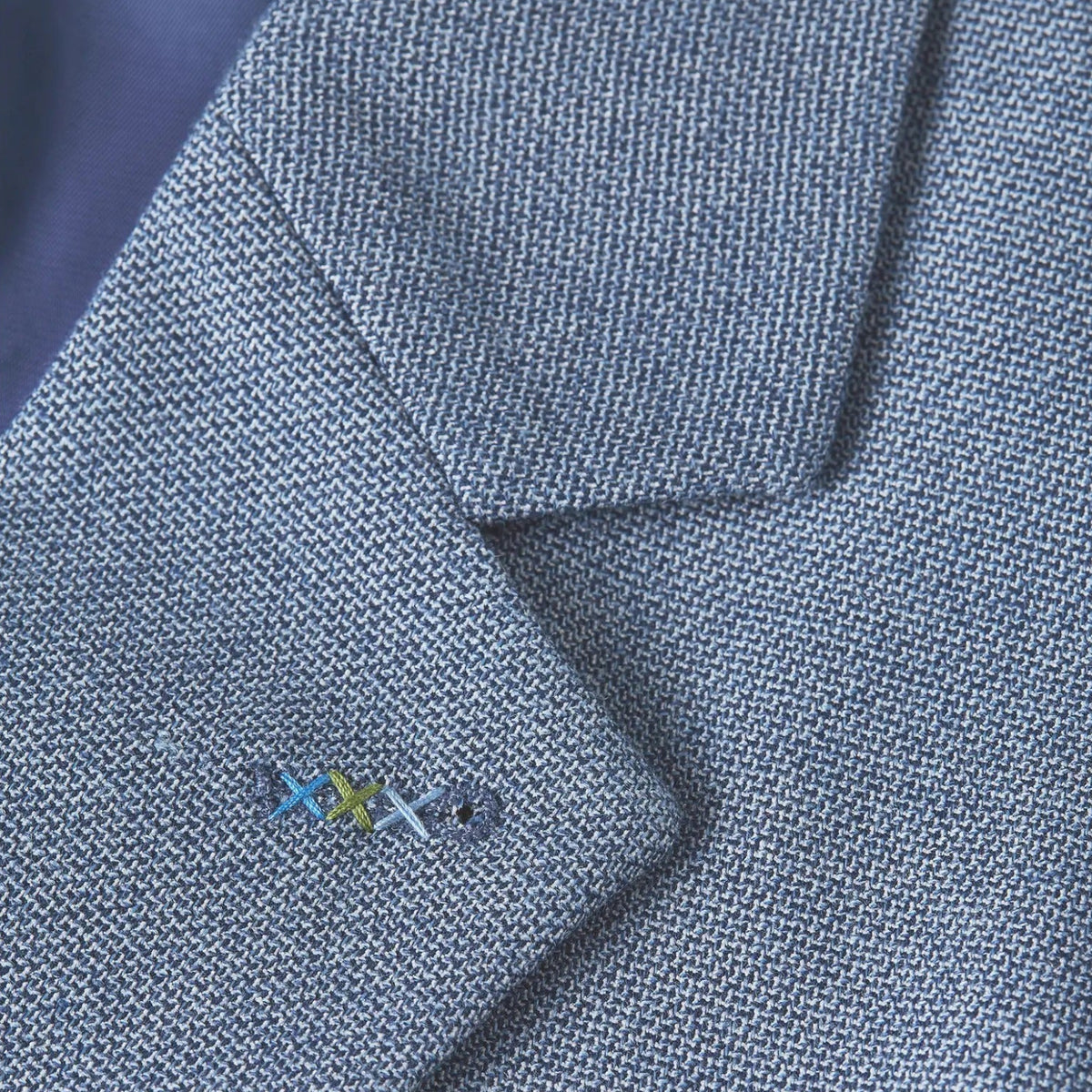 Men's Light Blue Two Button Casual Blazer