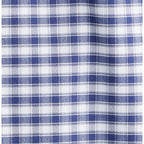 Men's Long Sleeve Blue and White Plaid Dress Shirt