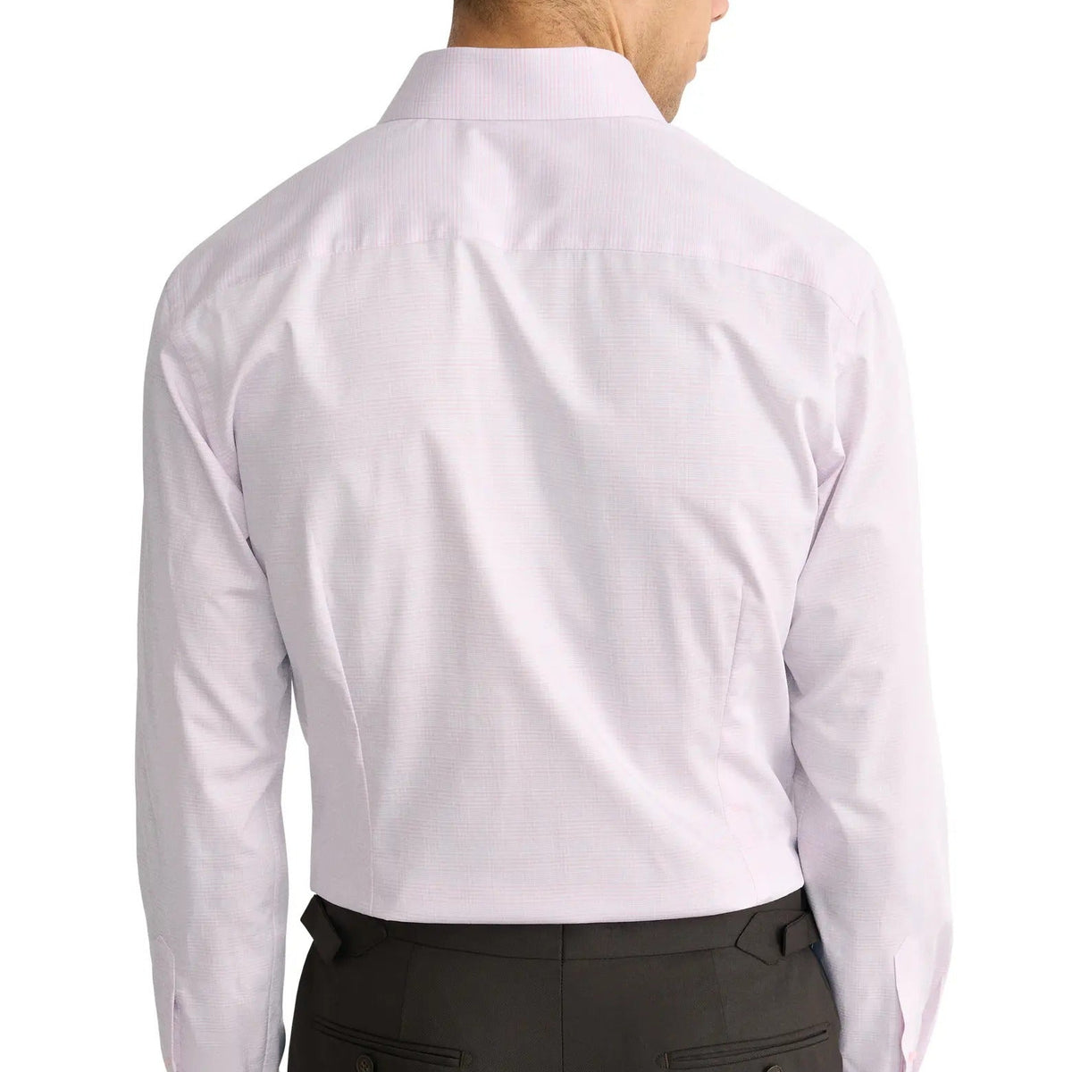 Men's Long Sleeve Fine Striped Button Down Dress Shirt