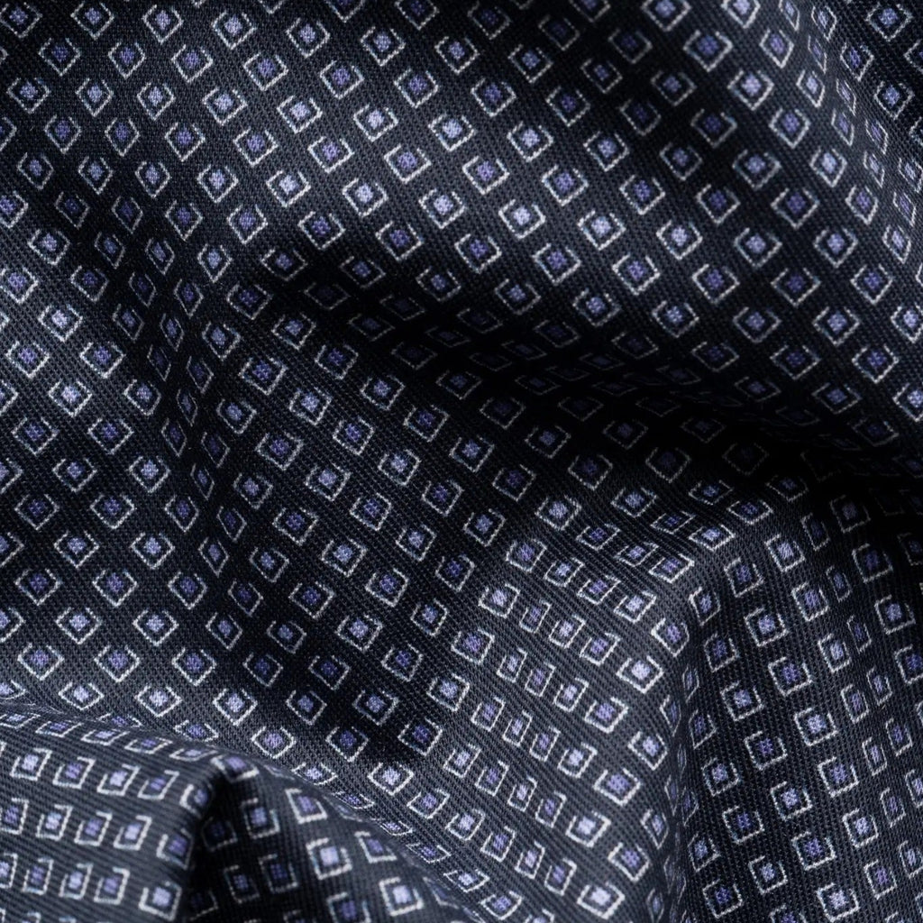 Men's Long Sleeve Geometric Print Button Down Dress Shirt
