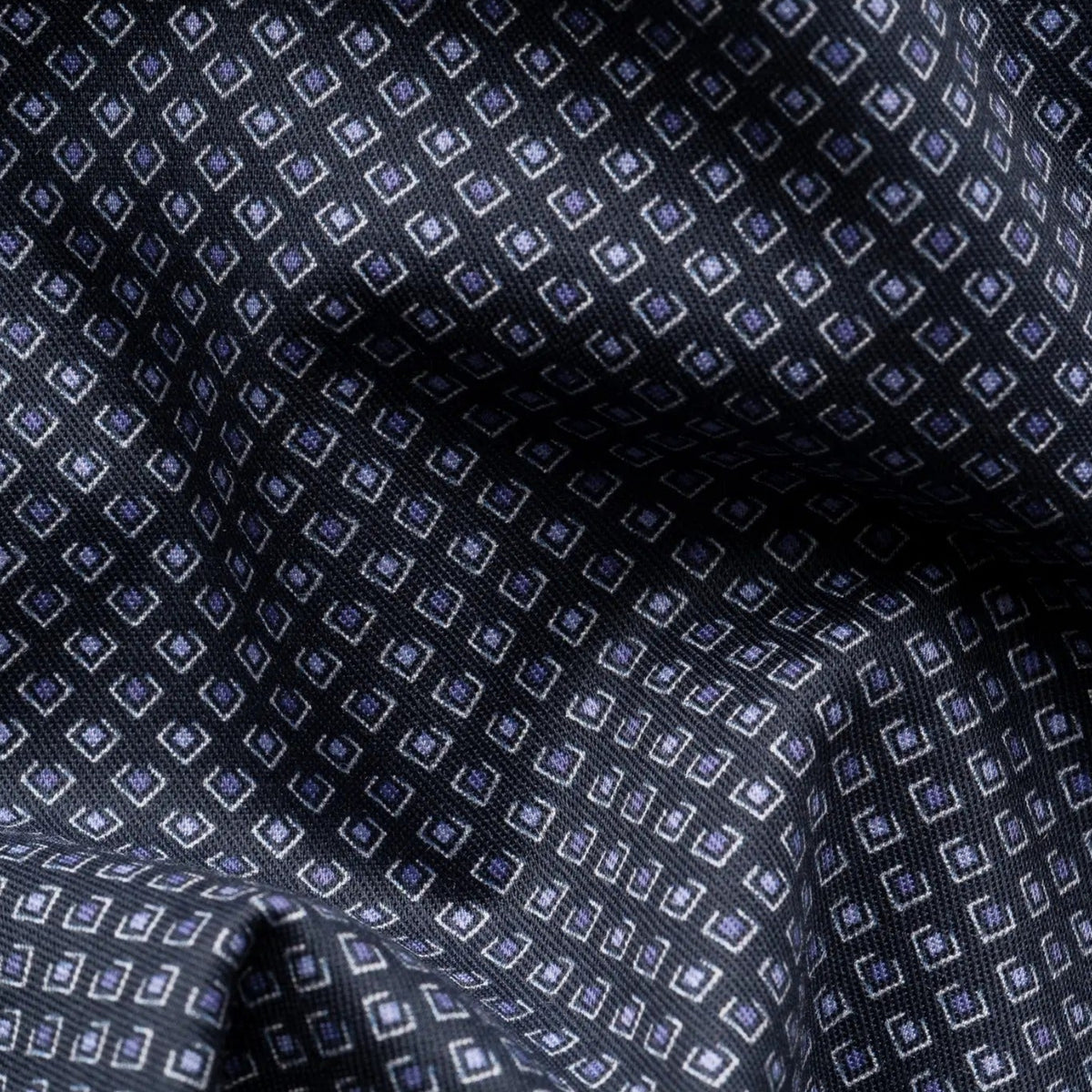 Men's Long Sleeve Geometric Print Button Down Dress Shirt