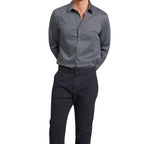 Men's Long Sleeve Geometric Print Button Down Shirt