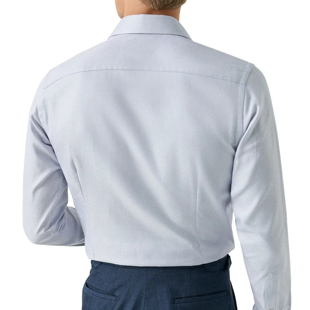 Men's Long Sleeve Microwoven Textured Dress Shirt