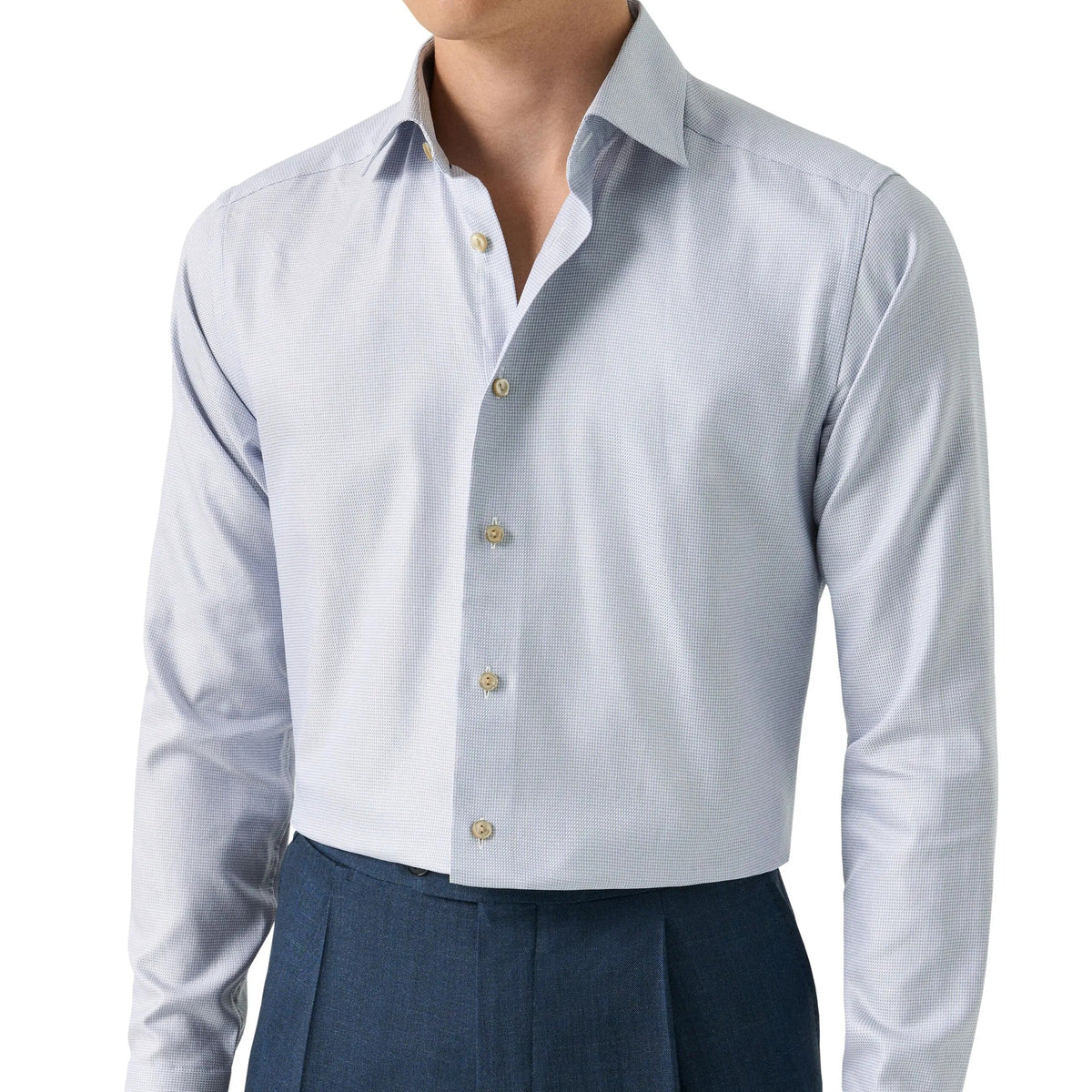 Men's Long Sleeve Microwoven Textured Dress Shirt