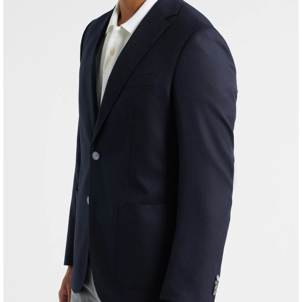Men's Navy Blue Two Button Sports Jacket Blazer