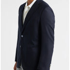 Men's Navy Blue Two Button Sports Jacket Blazer