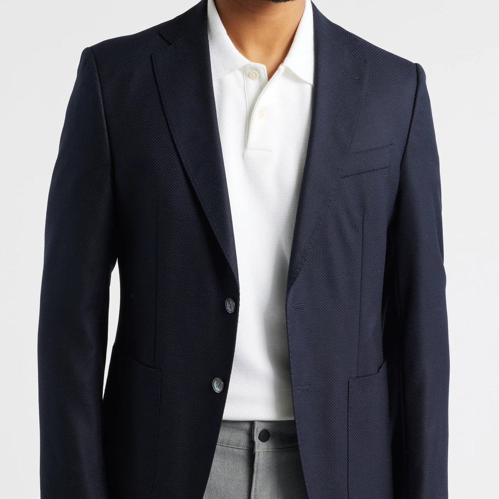Men's Navy Blue Two Button Sports Jacket Blazer
